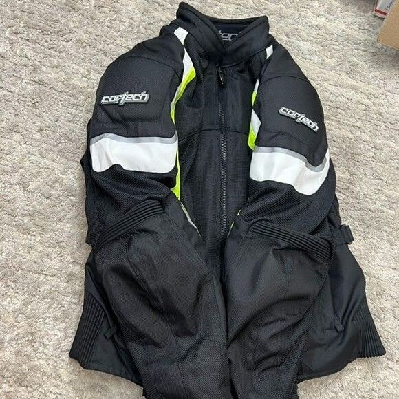 Cortech GX Air 5.0 Black Yellow Full Zip Motorcycle Jacket Womens Size L - Picture 7 of 16